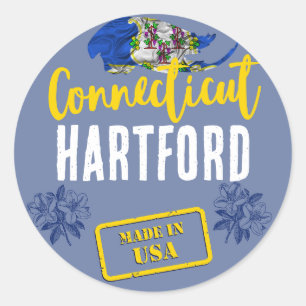 Connecticut Cities Classic Round Sticker