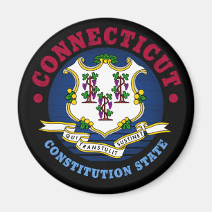 CONNECTICUT CONSTITUTION STATE FLAG MAGNET