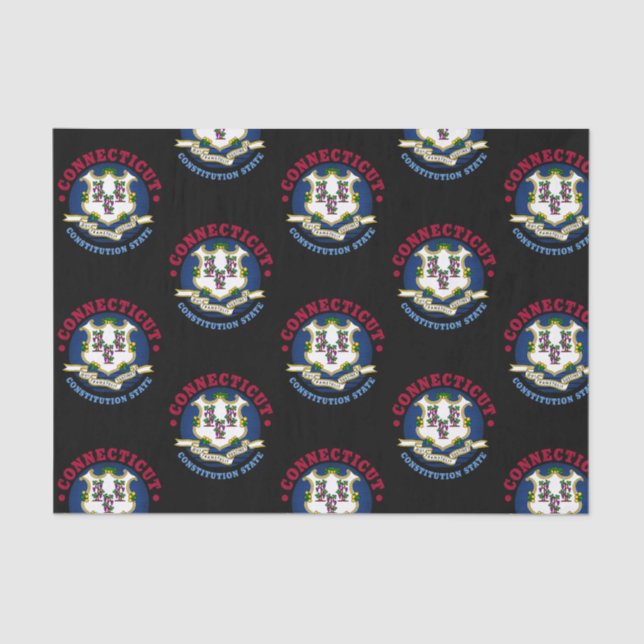 CONNECTICUT CONSTITUTION STATE FLAG TISSUE PAPER (Front)