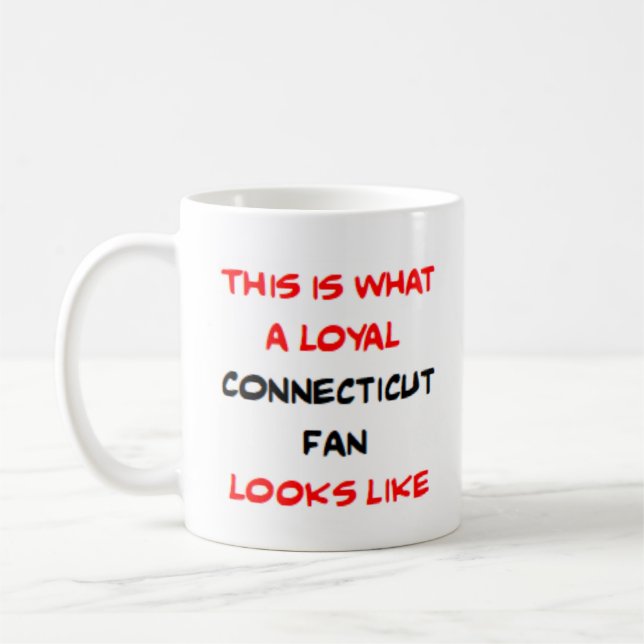 connecticut fan, loyal coffee mug (Left)