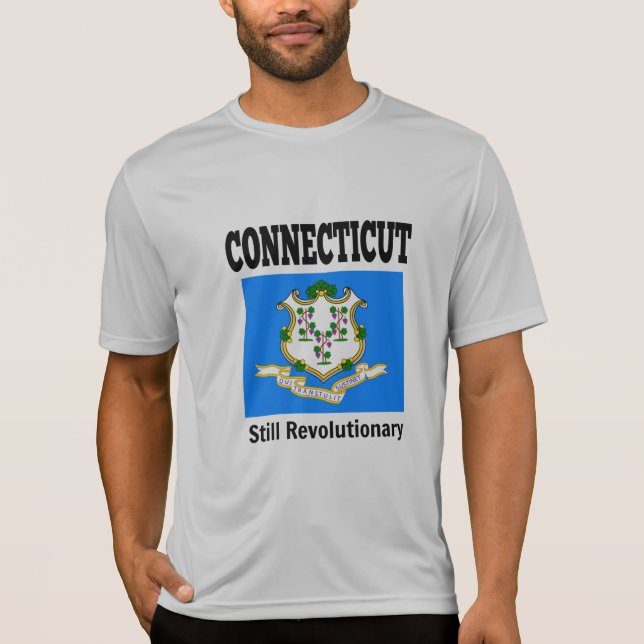 Connecticut flag and motto T-Shirt (Front)
