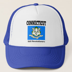 Connecticut flag and motto trucker hat
