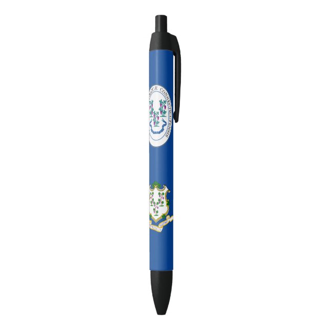 Connecticut flag black ink pen (Bottom (Vertical))