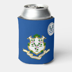 Connecticut flag can cooler