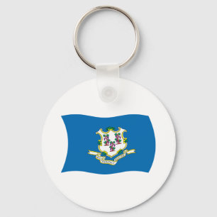 Connecticut Flag Keychain
