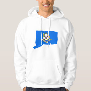 Connecticut Flag Map Hoodie