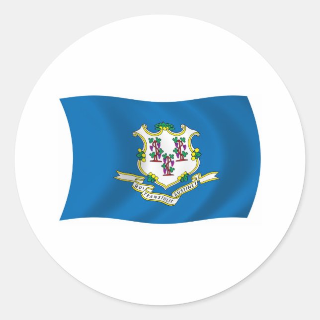 Connecticut Flag Sticker (Front)