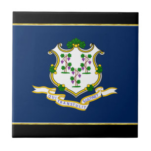Connecticut flag tile