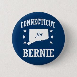 CONNECTICUT FOR BERNIE SANDERS 6 CM ROUND BADGE