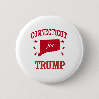 CONNECTICUT FOR DONALD TRUMP 6 CM ROUND BADGE