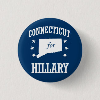 CONNECTICUT FOR HILLARY 3 CM ROUND BADGE