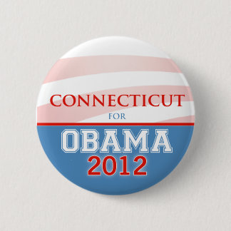 CONNECTICUT for Obama 2012 6 Cm Round Badge