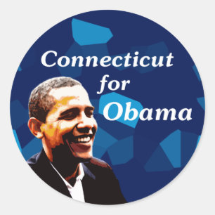 Connecticut for Obama Classic Round Sticker