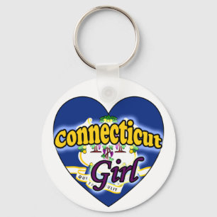 Connecticut Girl Key Ring