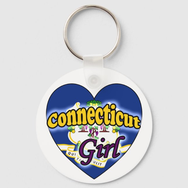 Connecticut Girl Key Ring (Front)