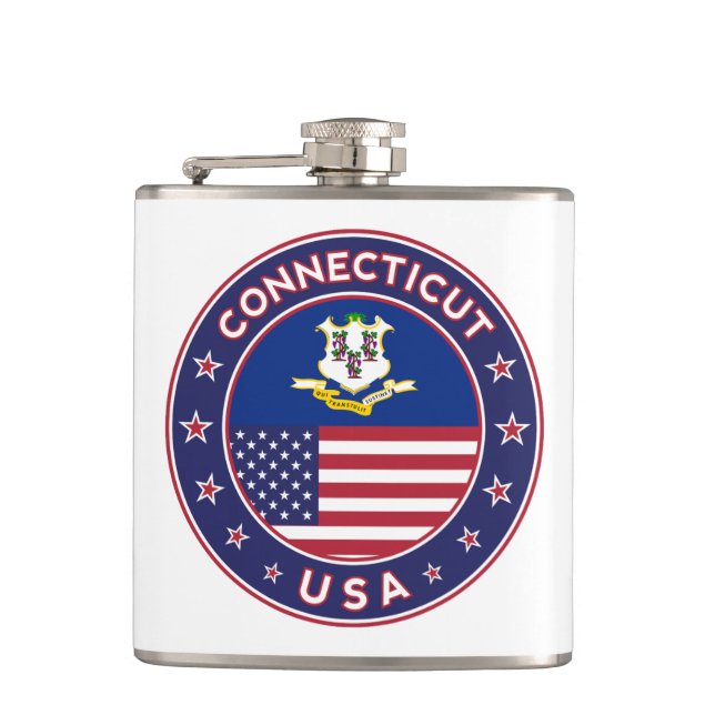 Connecticut Hip Flask (Front)