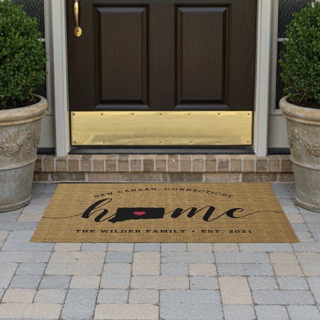 Connecticut Home State Personalised Doormat (Creator Uploaded)