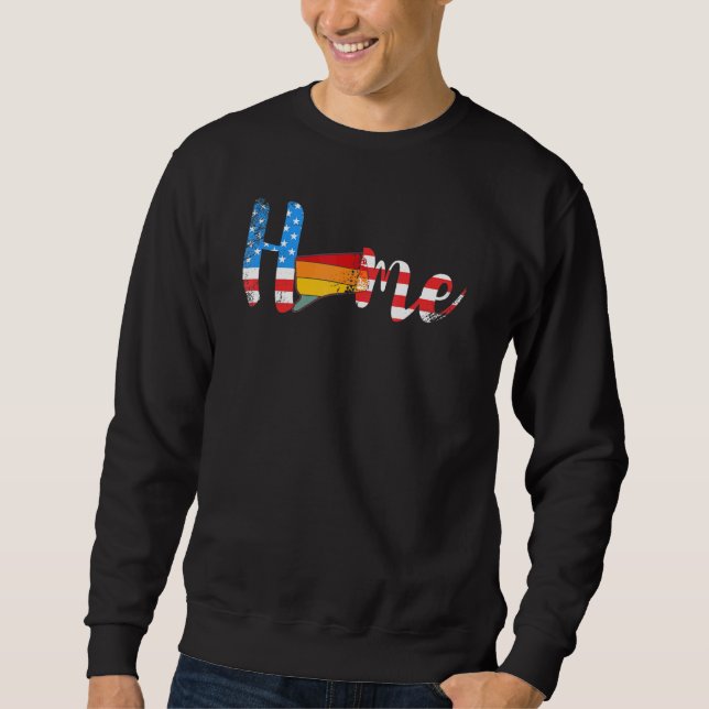 Connecticut Home State Pride Map Usa Sweatshirt (Front)