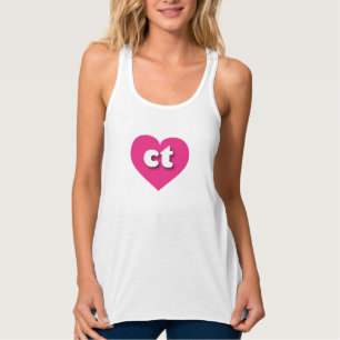 Connecticut hot pink heart - I love ct Singlet