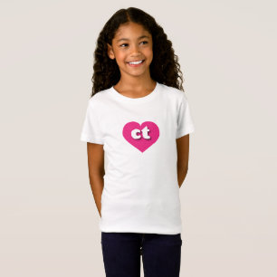 Connecticut hot pink heart - I love ct T-Shirt