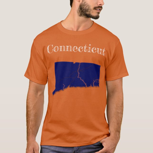 Connecticut Interstates [Navy Blue Design] T-Shirt (Front)