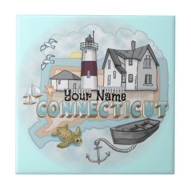 Connecticut Lighthouse tile (Front)