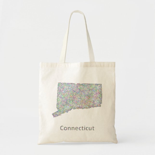 Connecticut map tote bag (Front)
