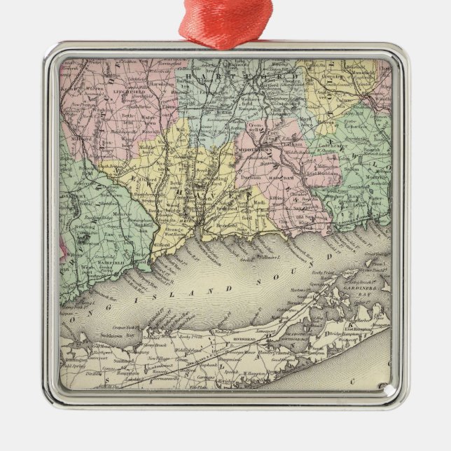 Connecticut Metal Tree Decoration (Front)