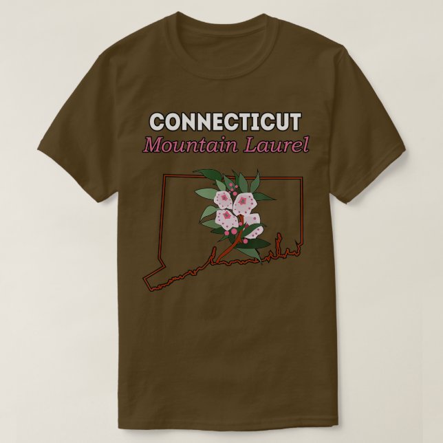 CONNECTICUT Mountain Laurel Flower Gift  T-Shirt (Design Front)