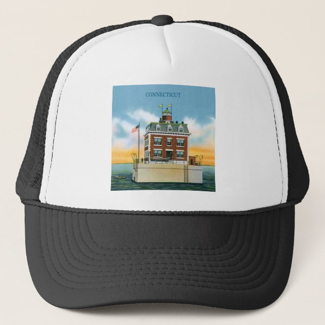 Connecticut New London Ledge Light Trucker Hat (Front)