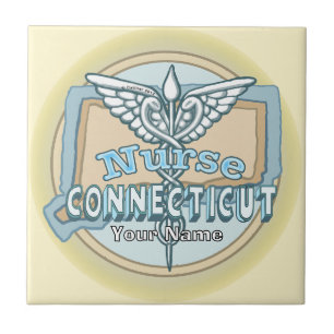 Connecticut Nurse Caduceus Tile