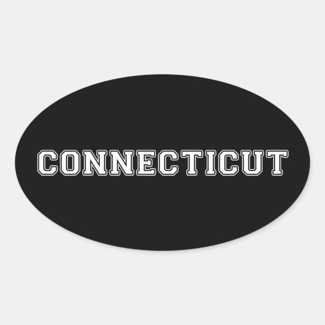 Connecticut Oval Sticker (Front)