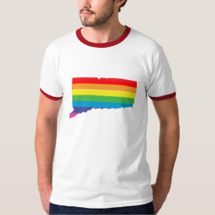 connecticut pride. striped. T-Shirt