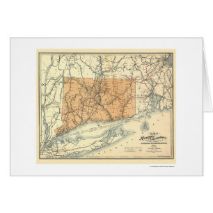 Connecticut Railroad Map 1893