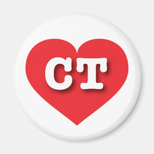 Connecticut Red Heart - I love CT Magnet