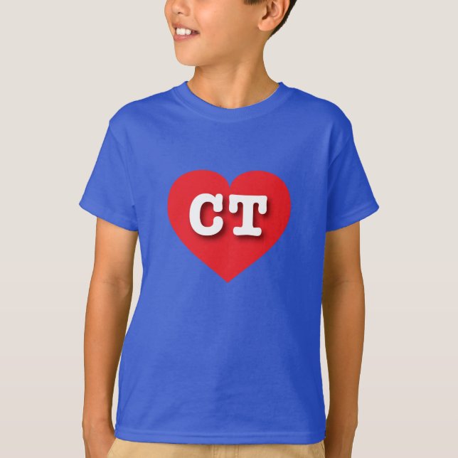 Connecticut Red Heart - I love CT T-Shirt (Front)