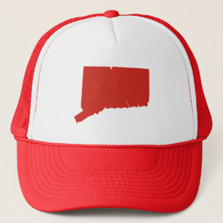 Connecticut Red State Snap Back Mesh Trucker Hat
