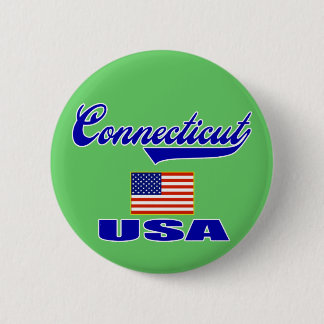 Connecticut Script 6 Cm Round Badge