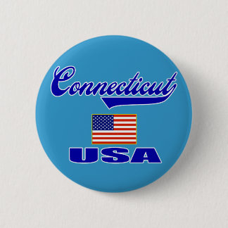 Connecticut Script 6 Cm Round Badge