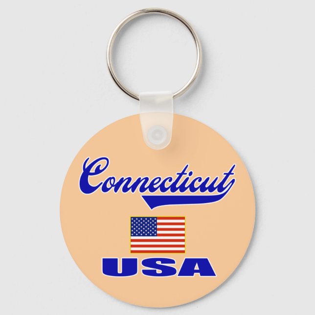 Connecticut Script Key Ring (Front)