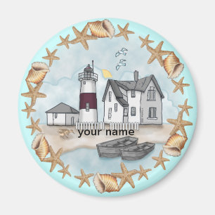 Connecticut Shells Lighthouse magnet