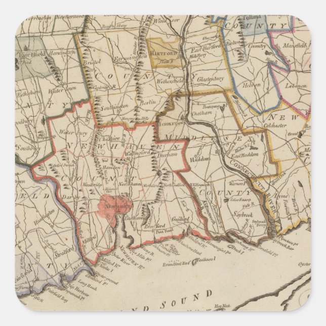 Connecticut Square Sticker (Front)