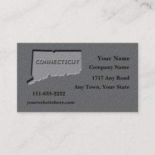 Connecticut State Business card carved stone look