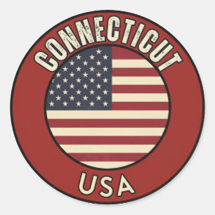 Connecticut State Classic Round Sticker