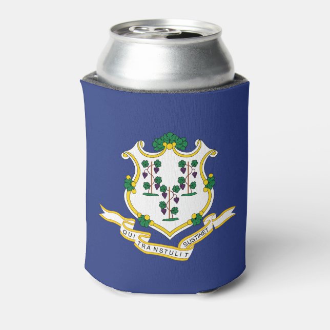 Connecticut State Flag Can Cooler (Can Back)