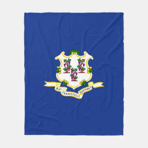 Connecticut State Flag Design Fleece Blanket