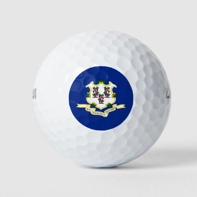 Connecticut State Flag Design Golf Balls (Front)