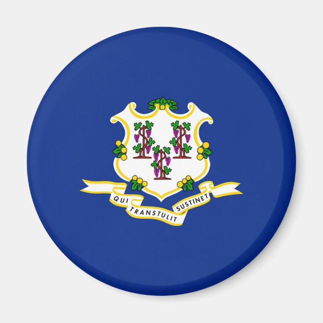 Connecticut State Flag Design Magnet (Front)