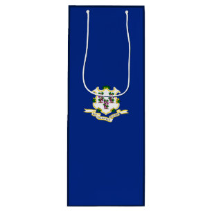 Connecticut State Flag Design Wine Gift Bag