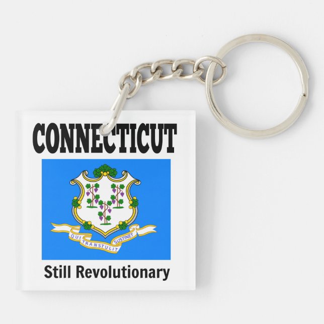 Connecticut state flag key ring (Back)